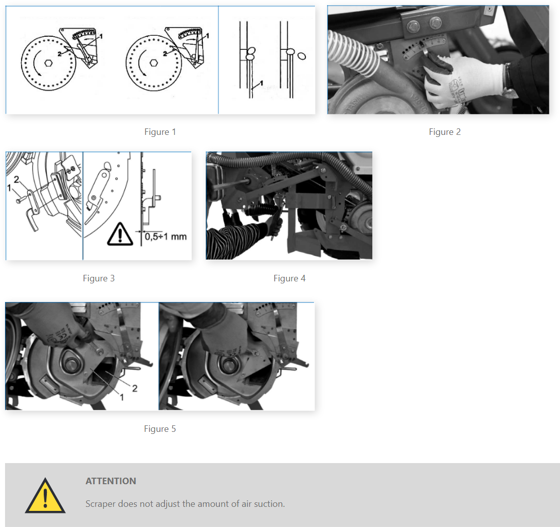 Pneumatic Planter Adjustment Of Selector (Scraper)