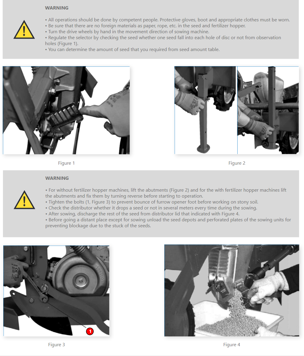 Pneumatic Planter Preparation of the Machine for Sowing Process