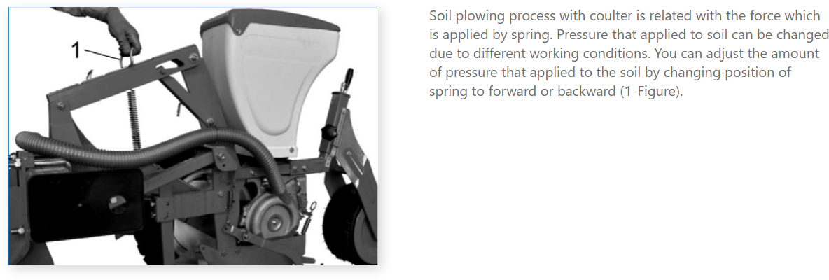 Pneumatic Planter Pressure Value Of Sowing Units Adjustment